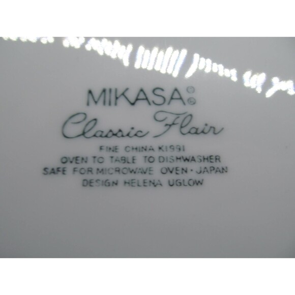 Mikasa Classic Flair 12" White Round Chop Plate Platter Helen Uglow - Picture 6 of 9